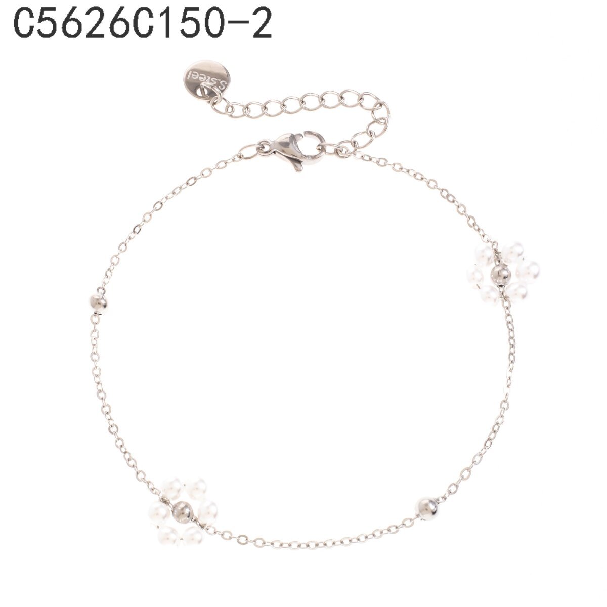 Pulsera Perlas Plata