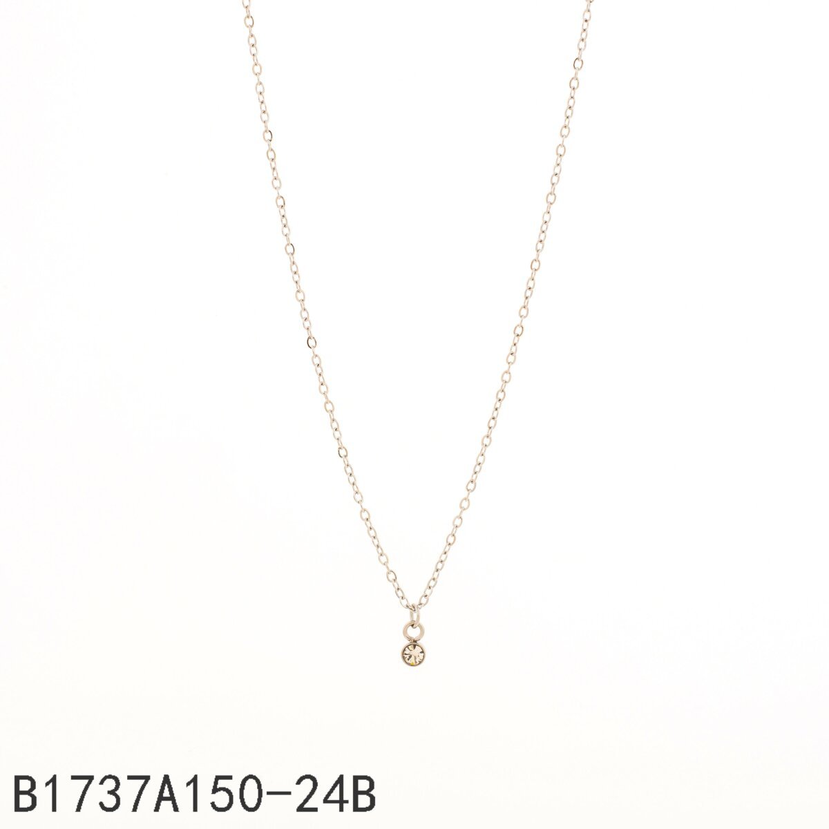 Collar Punto de Zirconia Plata
