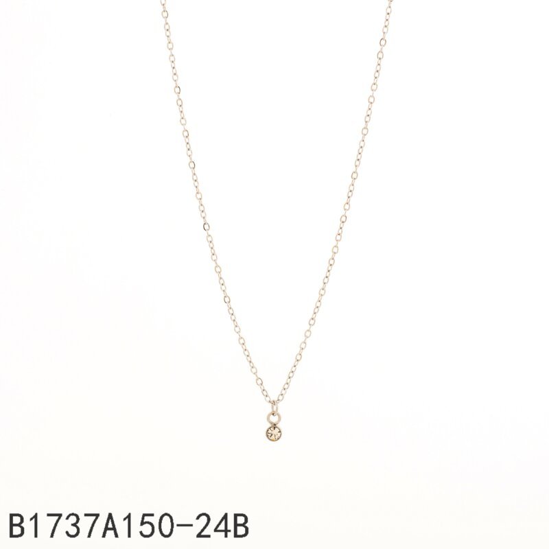 Collar Punto de Zirconia Plata