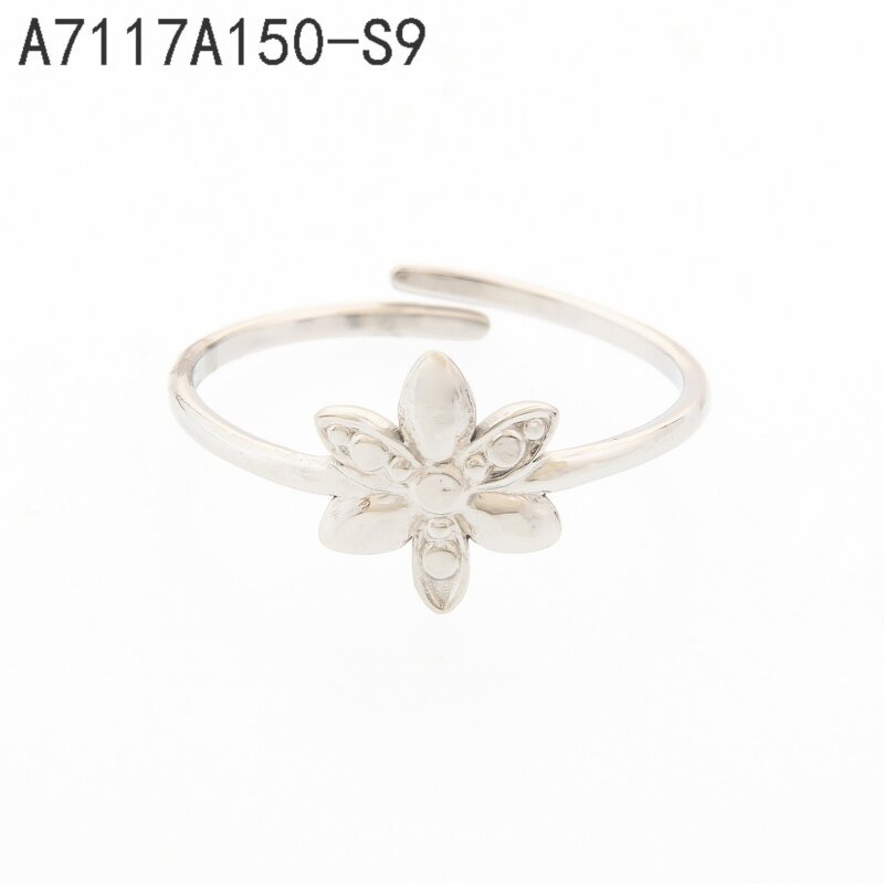 Anillo Flor Estrellada Plata