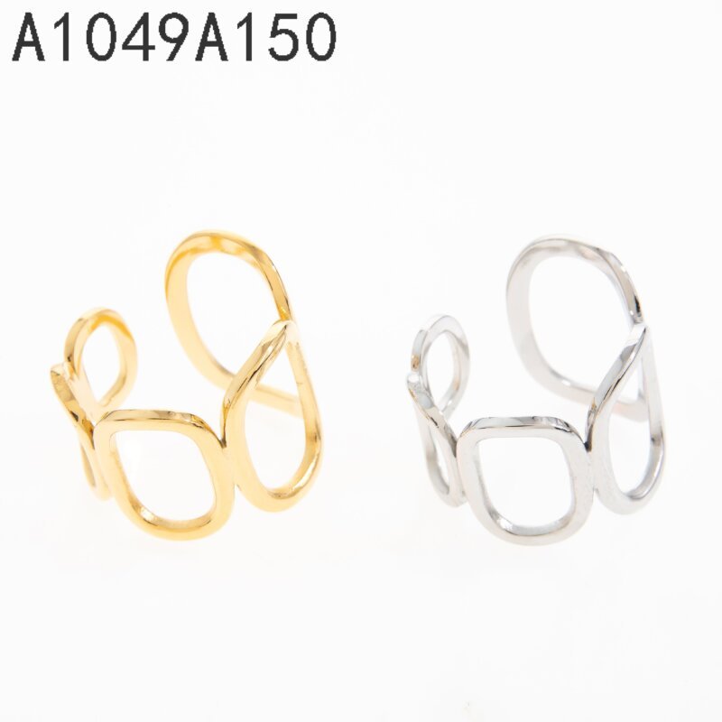 Anillo Aros Entrelazados Dorado