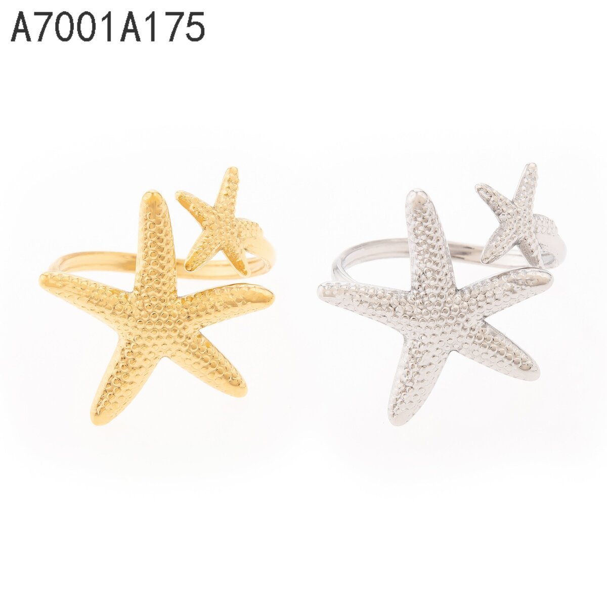 Anillo Estrella de Mar Dorado