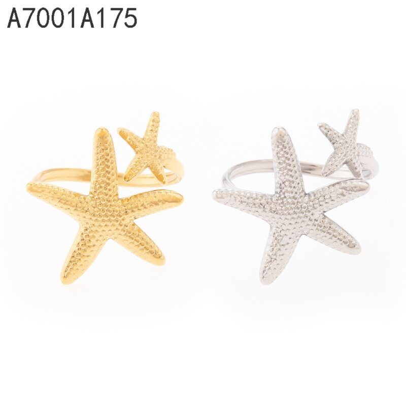 Anillo Estrella de Mar Dorado