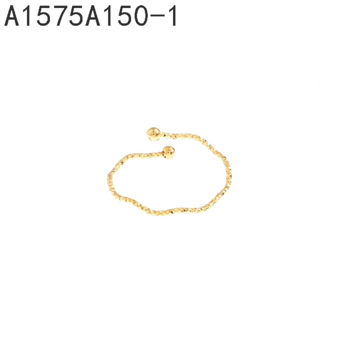 Anillo Hilo Ondulado Dorado