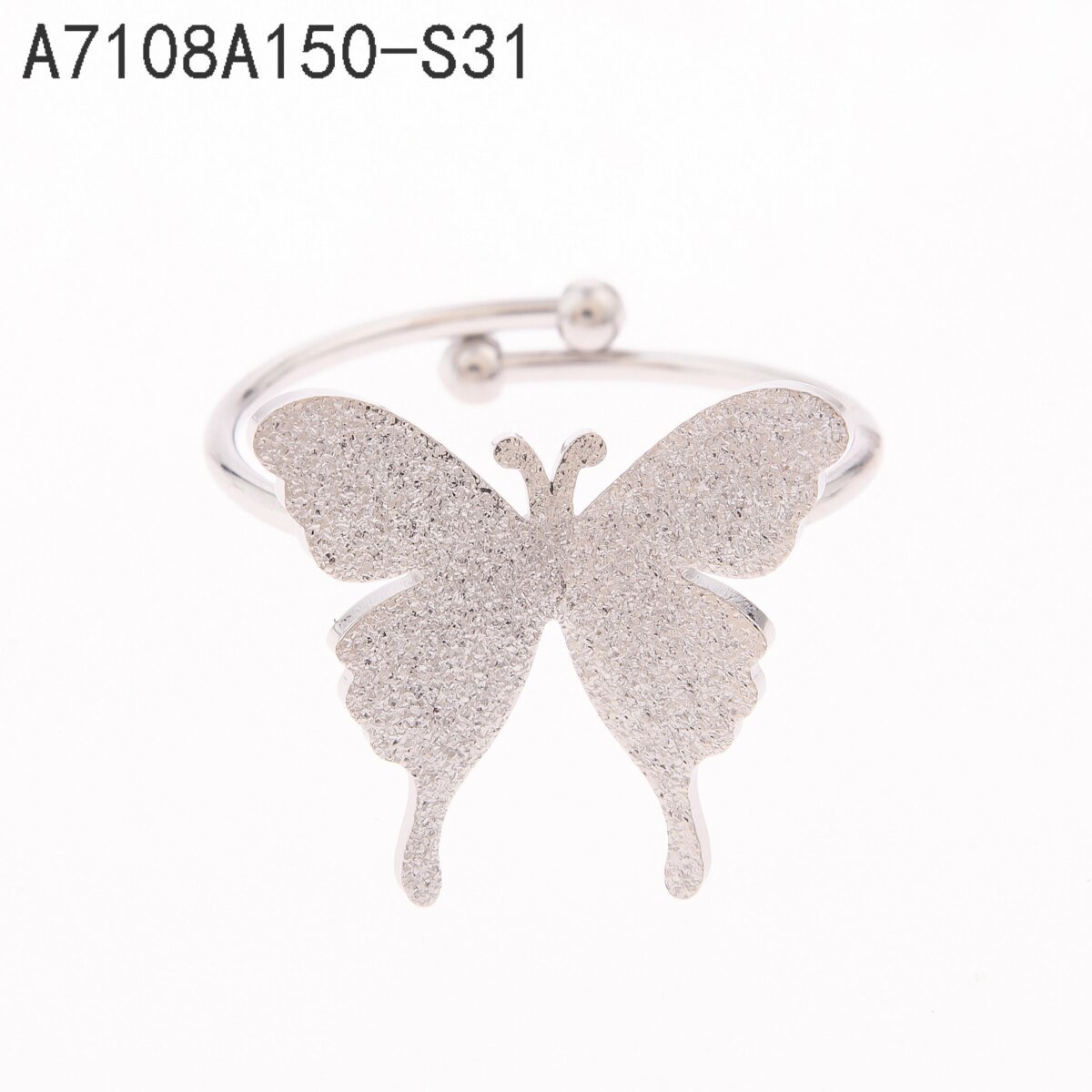 Anillo Mariposa Grande Plata