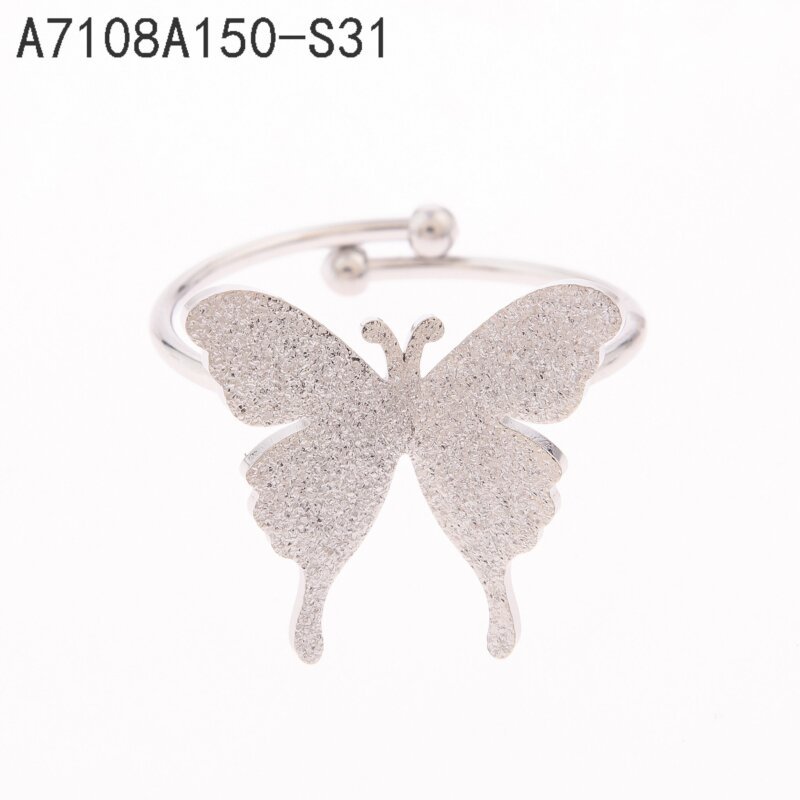 Anillo Mariposa Grande Plata