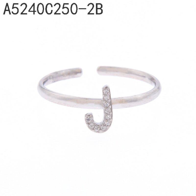 Anillo Oro Grueso 14K con forma de J