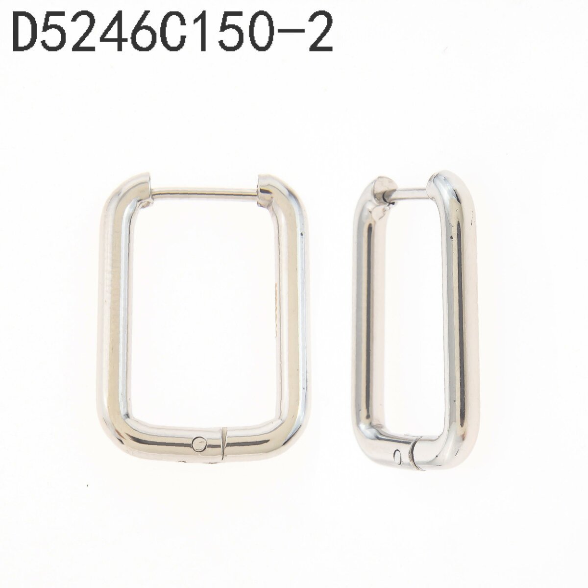 Arracadas Rectangulares Grandes Plata