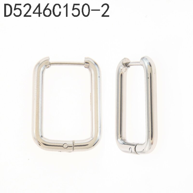 Arracadas Rectangulares Grandes Plata