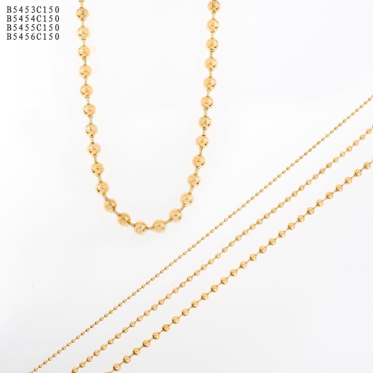 Set de Collares de Esferas Dorado