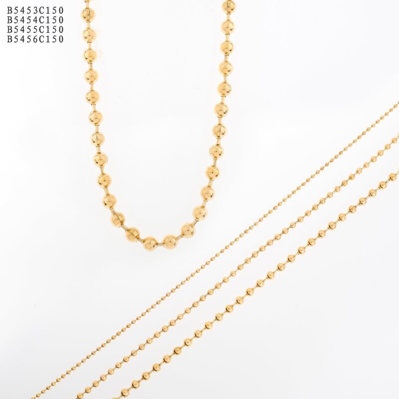 Set de Collares de Esferas Dorado