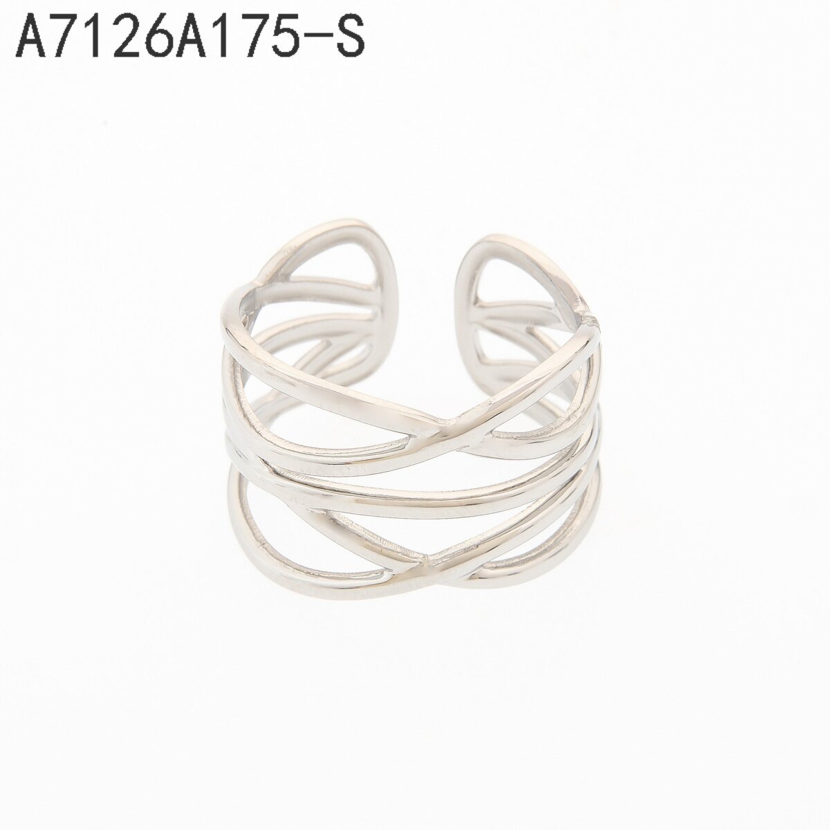 Anillo Ancho Trenzado Plata