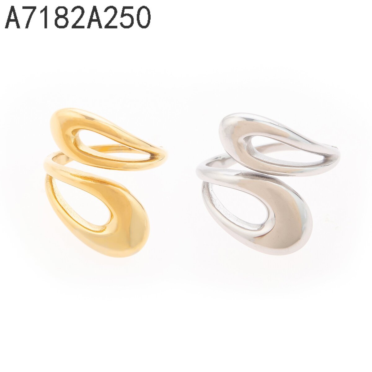 Anillo Espiral Torcido Dorado