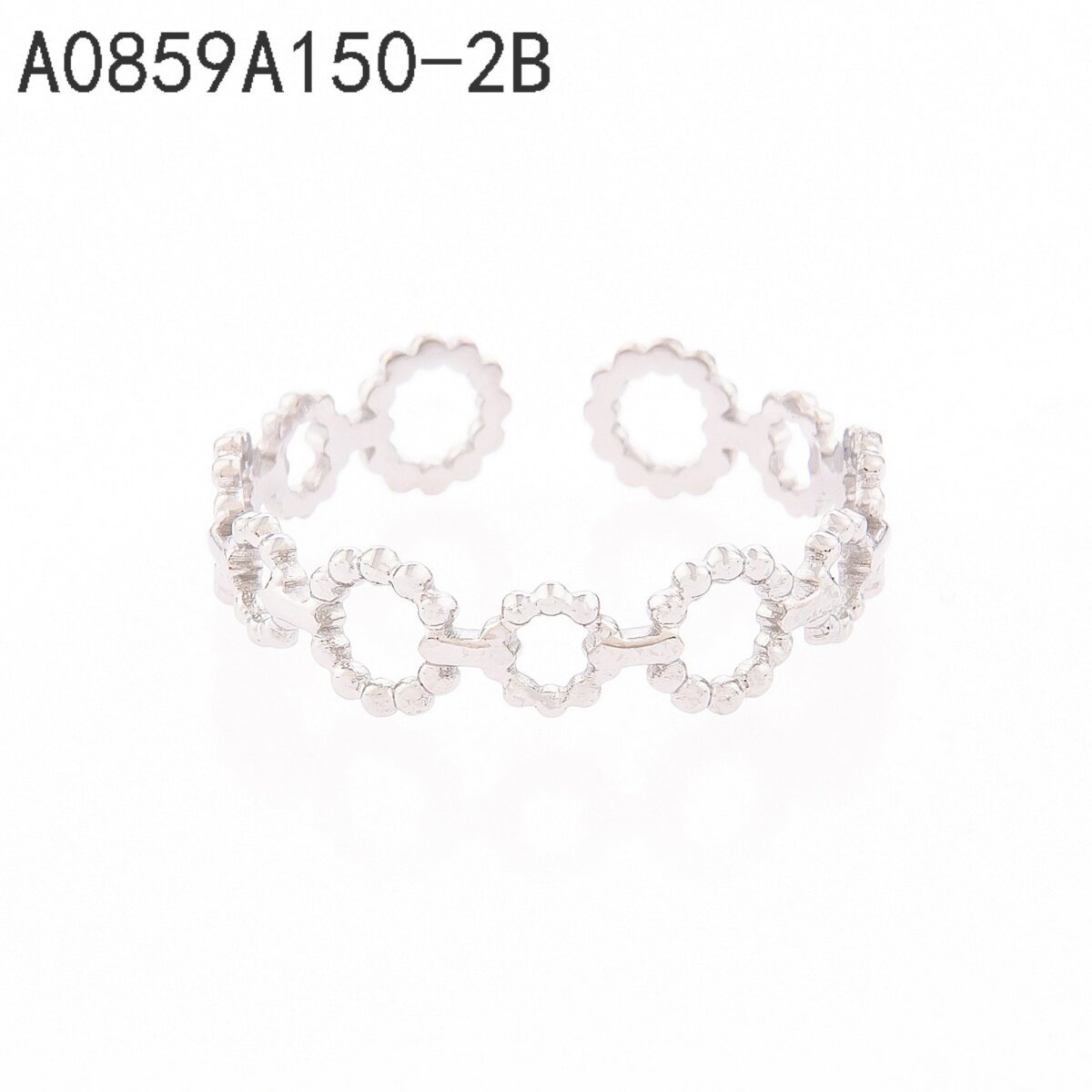 Anillo Círculos de Zirconias Plata