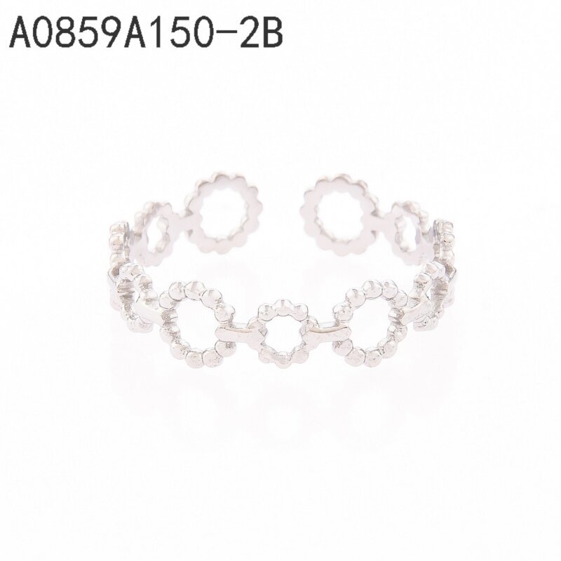 Anillo Círculos de Zirconias Plata