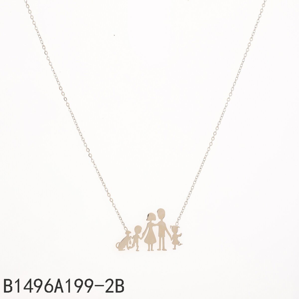 Collar Barras Colgantes Plata