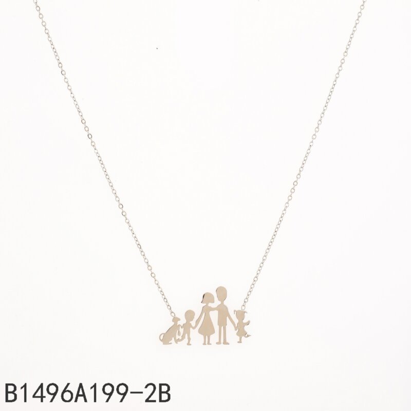 Collar Barras Colgantes Plata