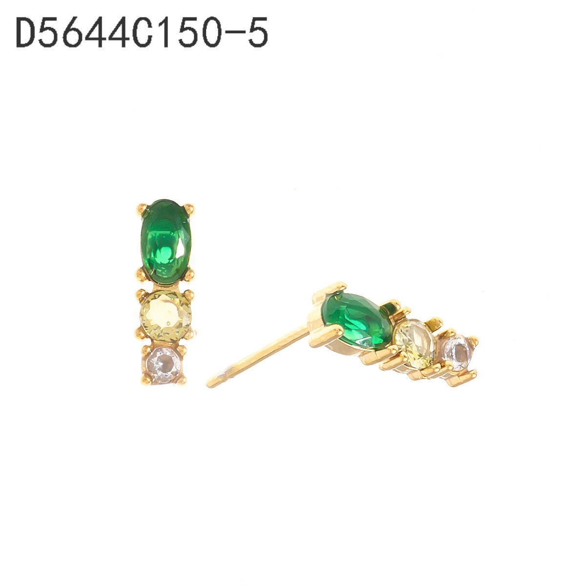 Pendientes de circonita rosa Oro Grueso 14K