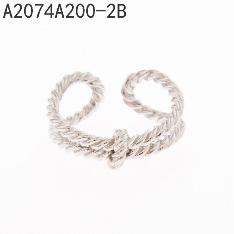 Anillo Abierto Linea de Zirconias Plata
