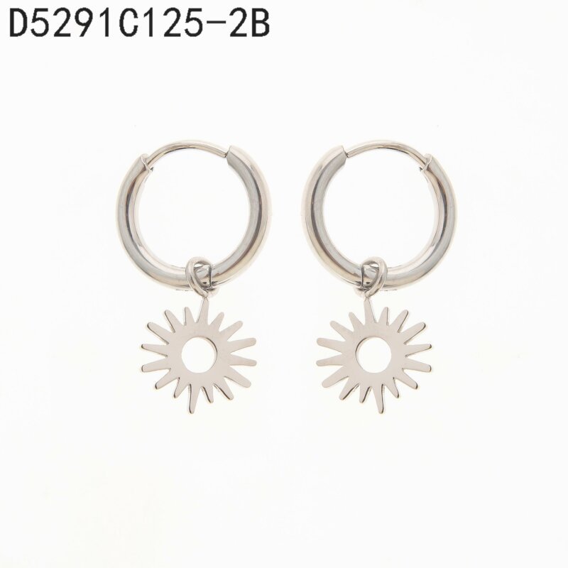 Aretes Aro Sol Plata