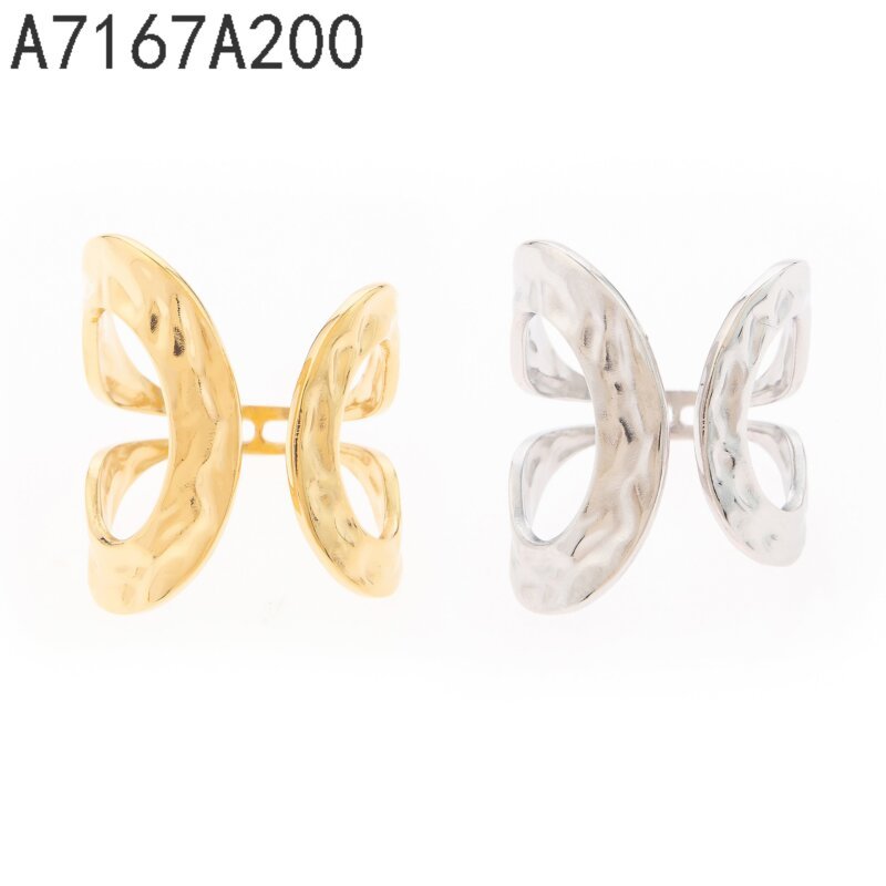 Anillo Doble Mariposa Dorado