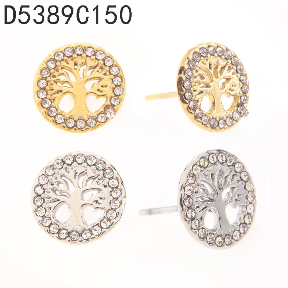 Aretes Medallon Oval Dorado