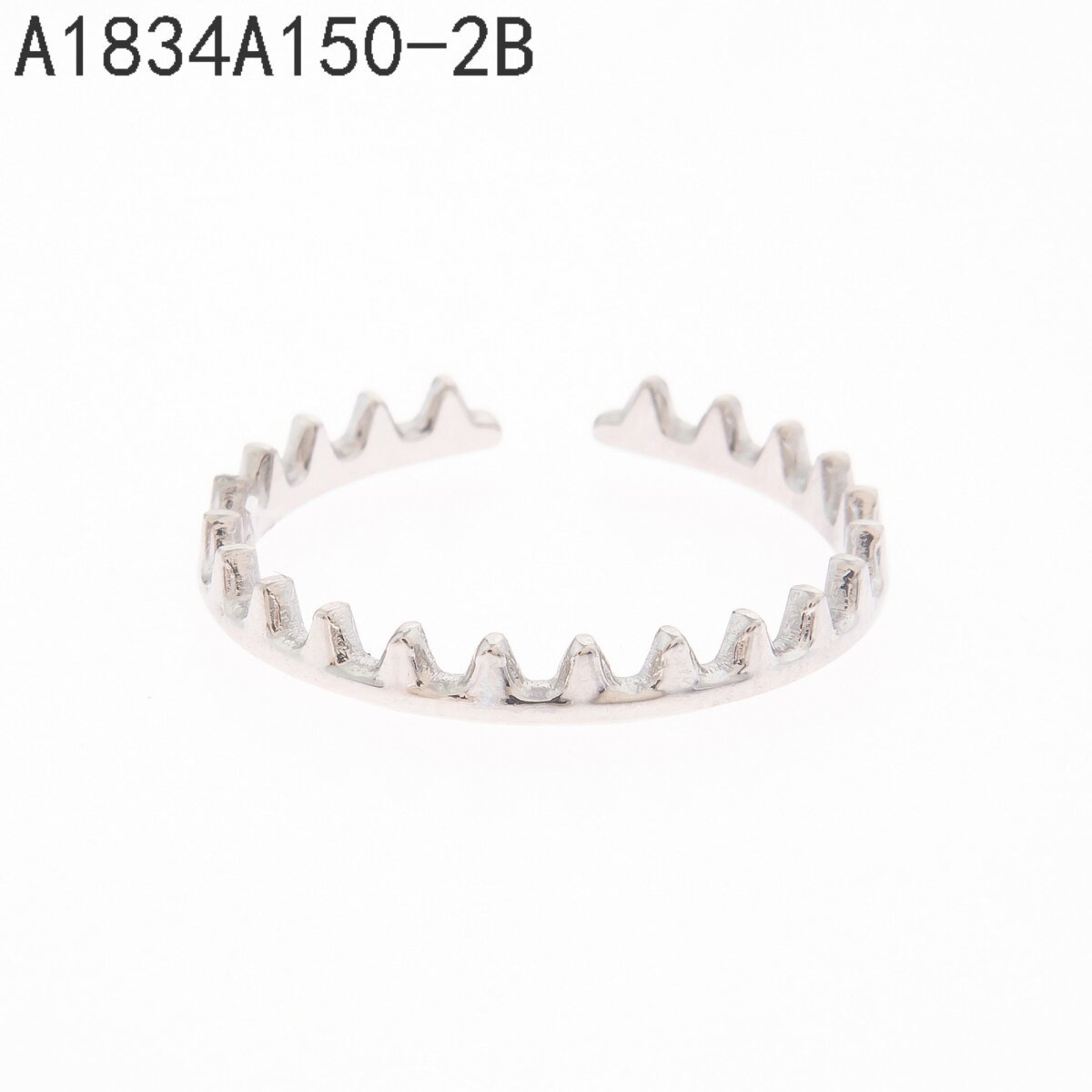 Anillo Zigzag de Zirconias Plata