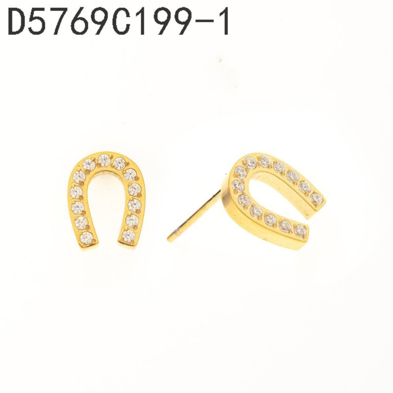 Aretes Herradura Dorado