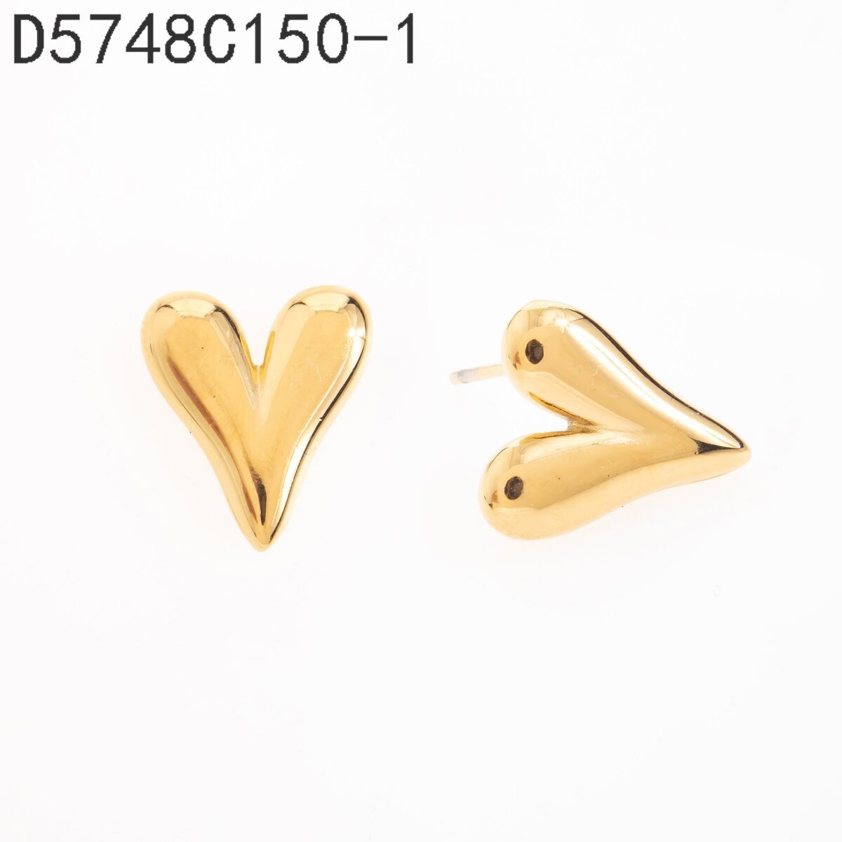Aretes Corazón Dorado