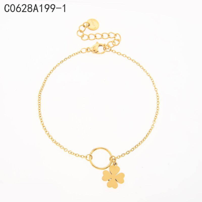 Pulsera Trébol Dorado