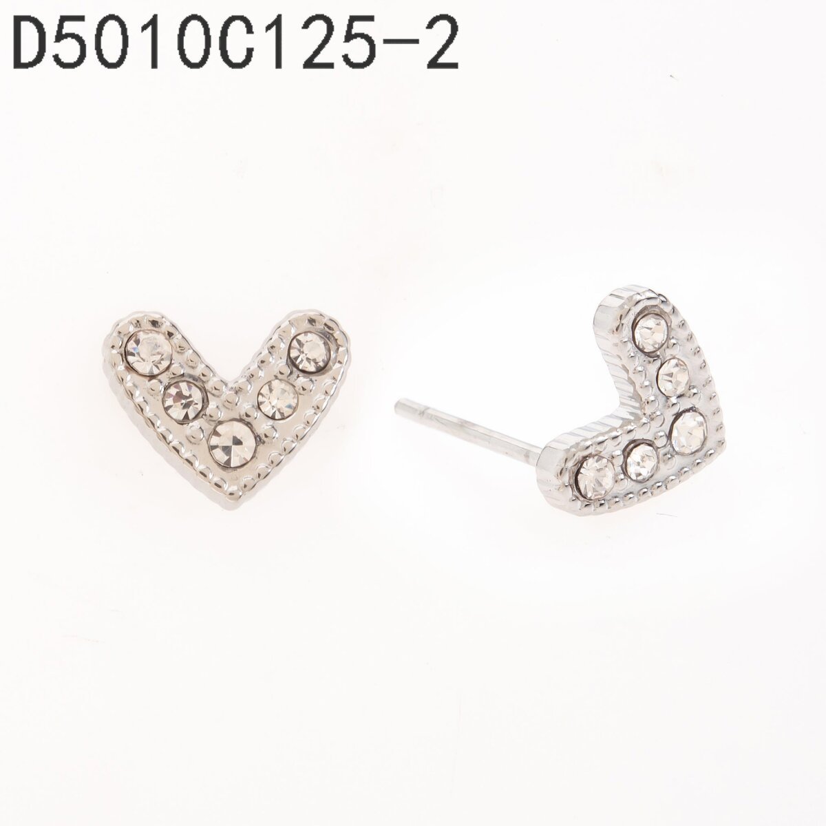 Aretes Corazón de Zirconias Plata
