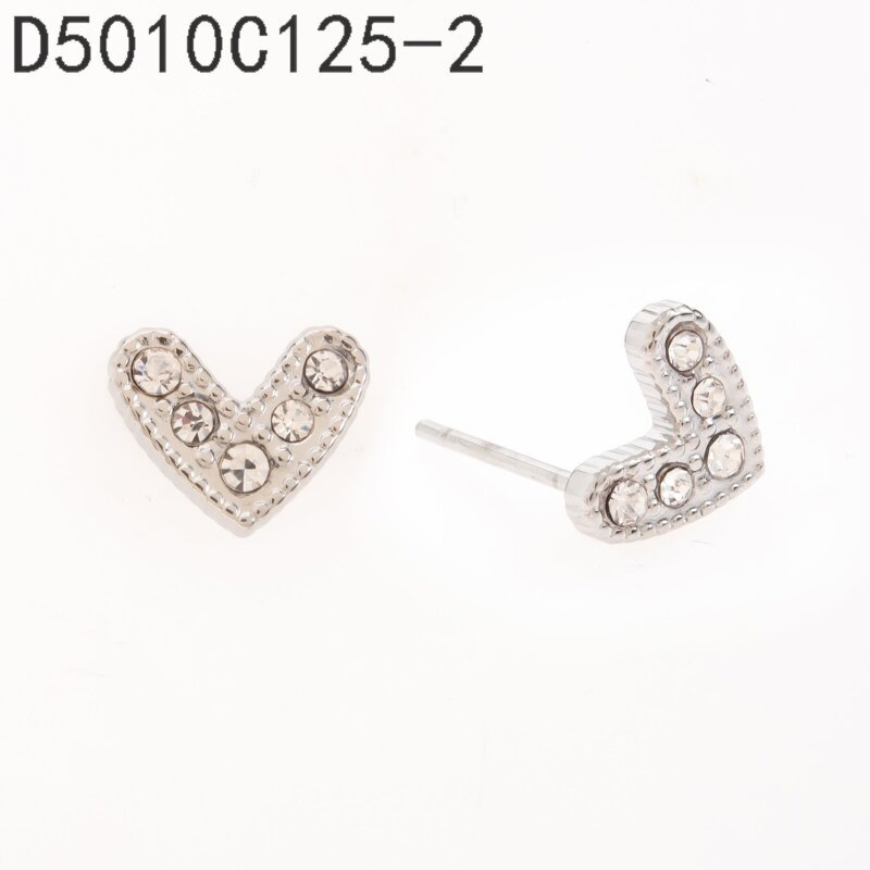 Aretes Corazón de Zirconias Plata