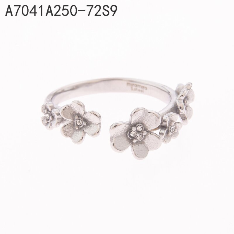 Anillo Flor Estrella Plata