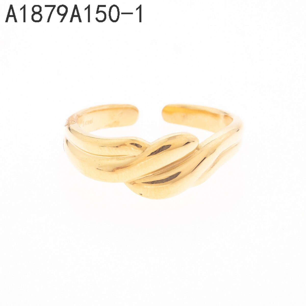 Anillo Torcido Ancho Dorado