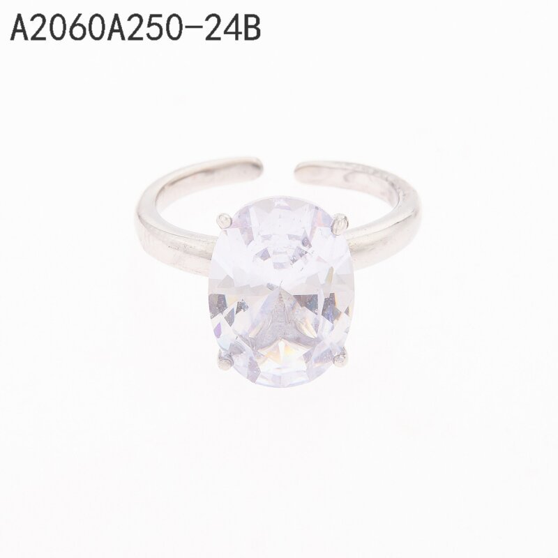 Anillo Solitario Cuadrado Plata