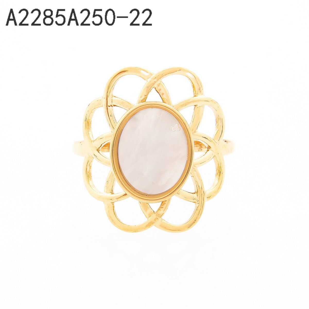 Anillo Margarita con Nácar Dorado