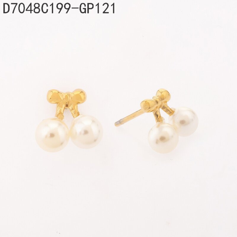 Aretes Racimo de Perlas Dorado