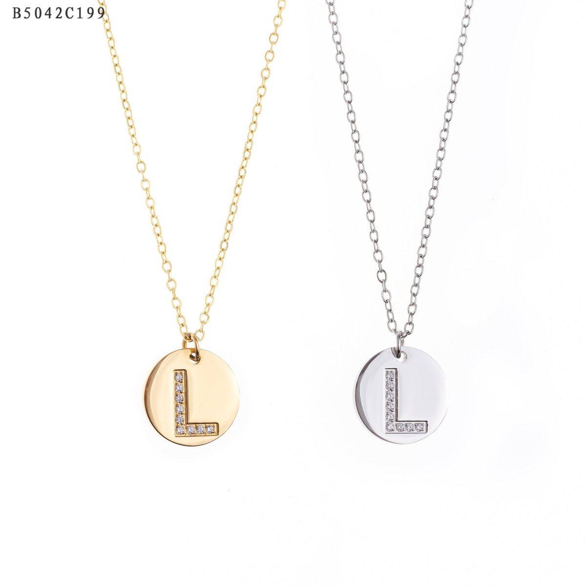 Collar Inicial L Brillante