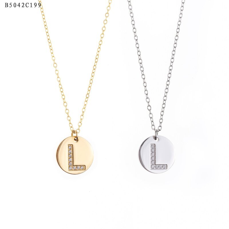 Collar Inicial L Brillante