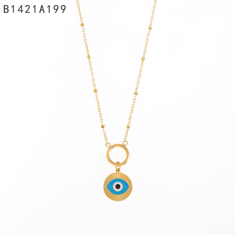 Collar Ojo Turco Dorado