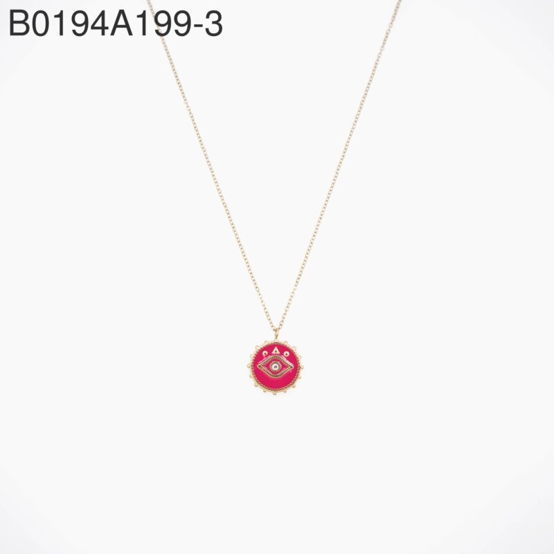 Collar Esfera Roja Dorado