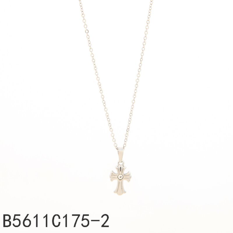 Collar Cruz Fina Plata