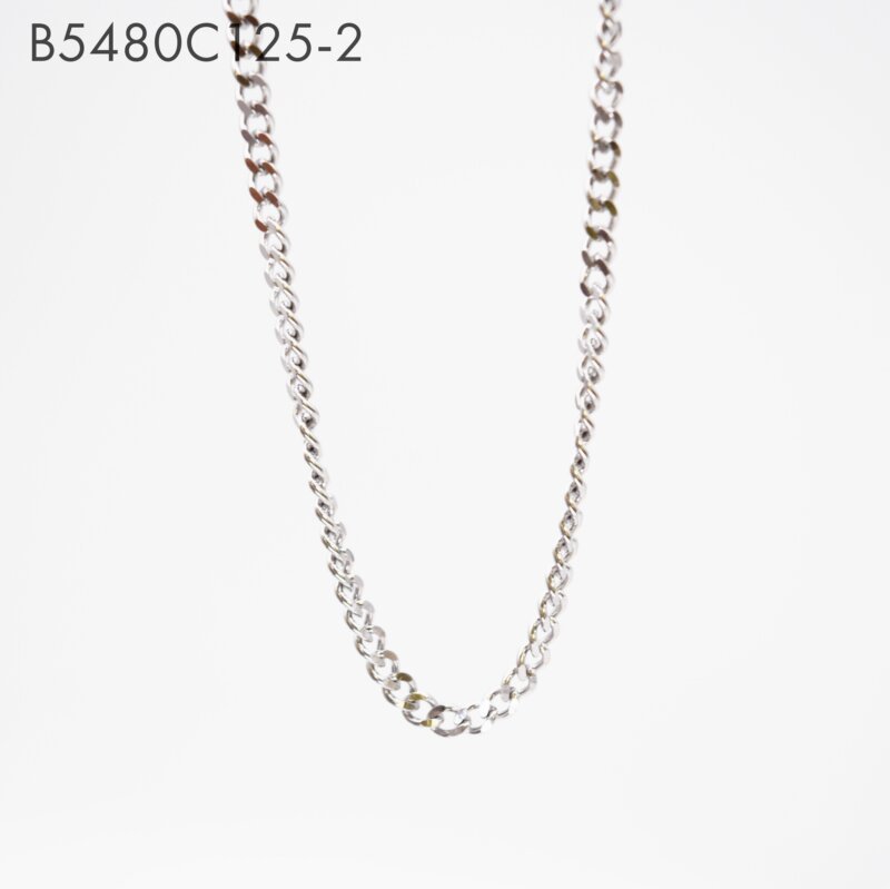Collar Cadena Barbada Plata