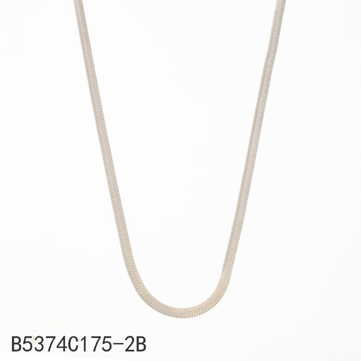 Collar Cadena Plana Plata