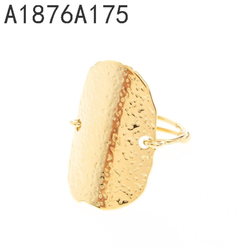 Anillo Sello Oval Dorado