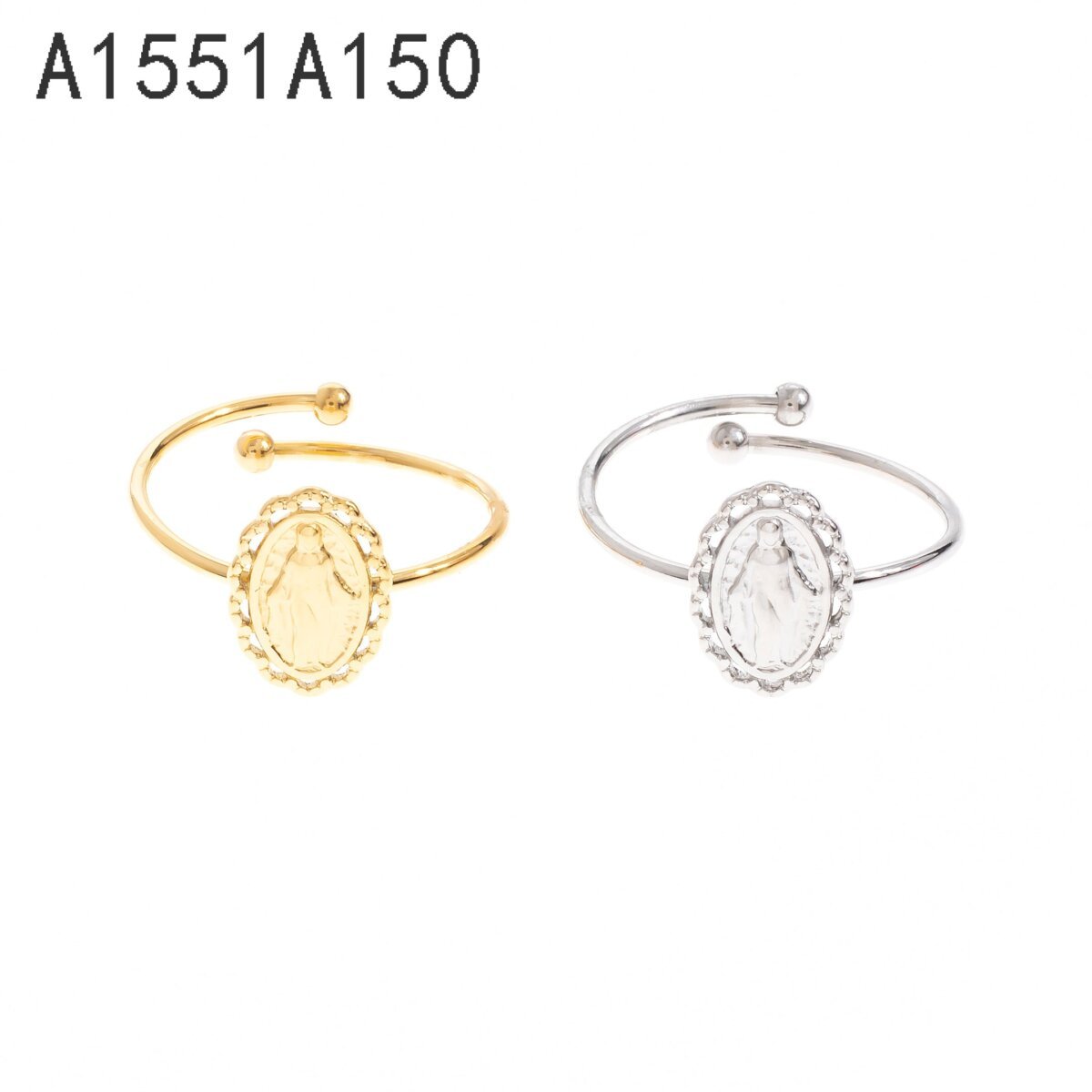 Anillo Oval de Zirconias Dorado