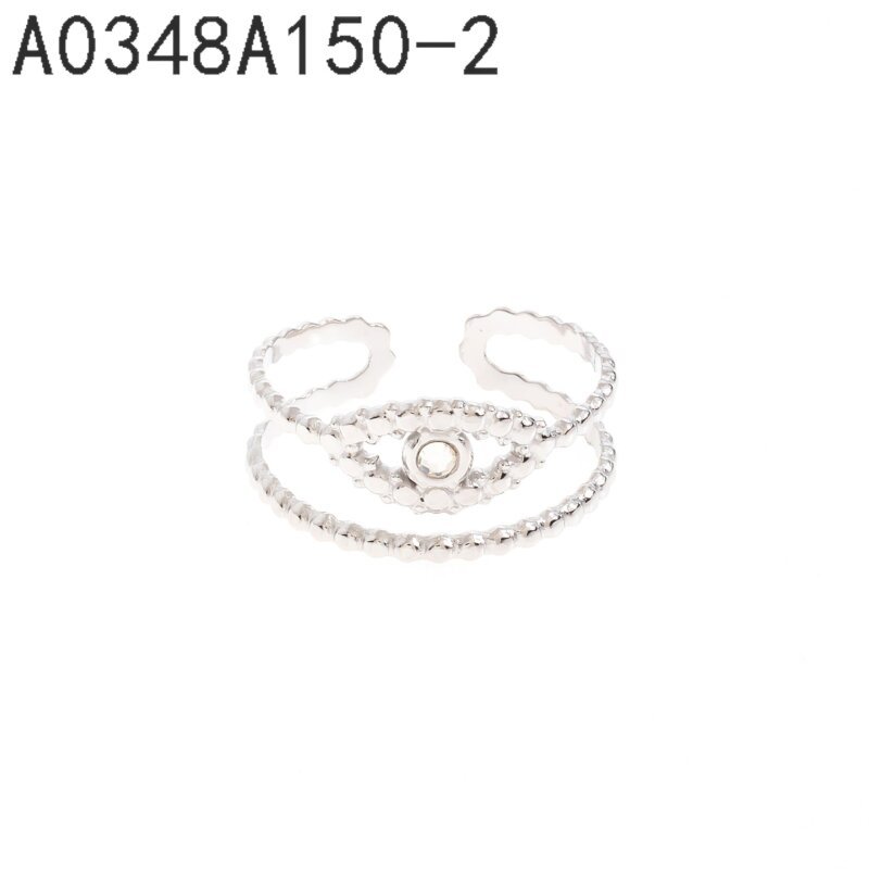 Anillo Doble Zirconias Plata