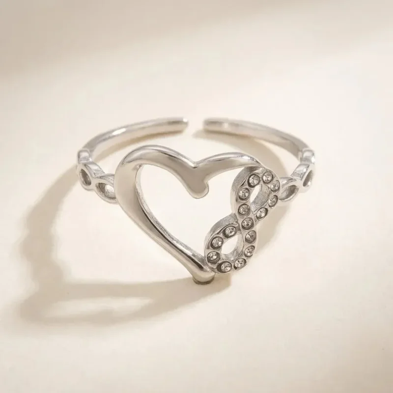 Anillo Corazón Calado Plata