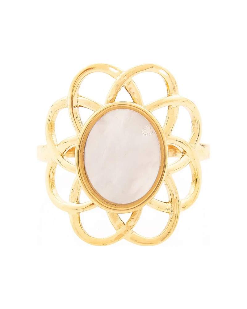 Anillo Margarita con Nácar Dorado