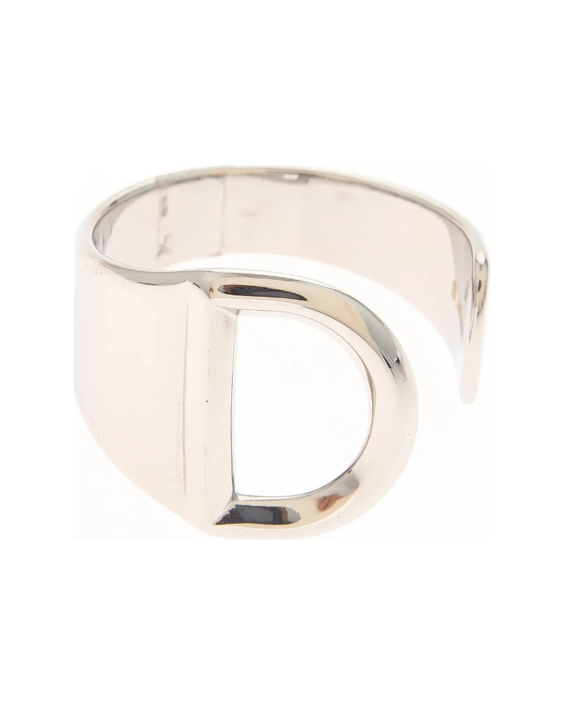 Anillo en forma de D Oro Grueso 14K